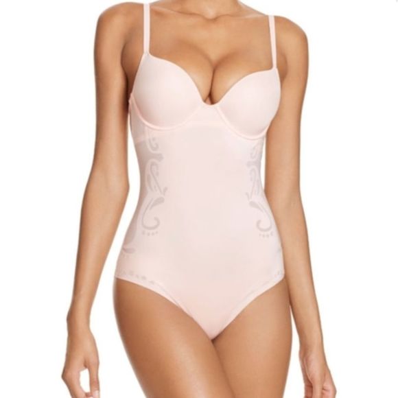 SPANX Other - SPANX Haute Contour Deco Sweetheart Pink Panty Bodysuit 38C